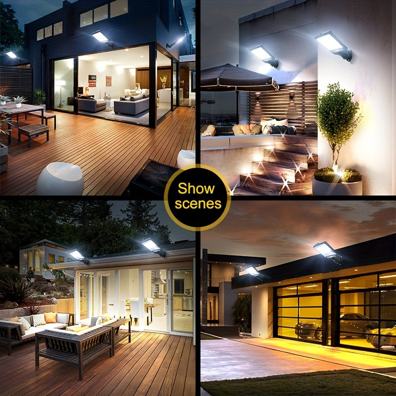 Solar LED Garden Light 2200W: Motion-Sensing, Waterproof, with Remote Control and Easy Installation