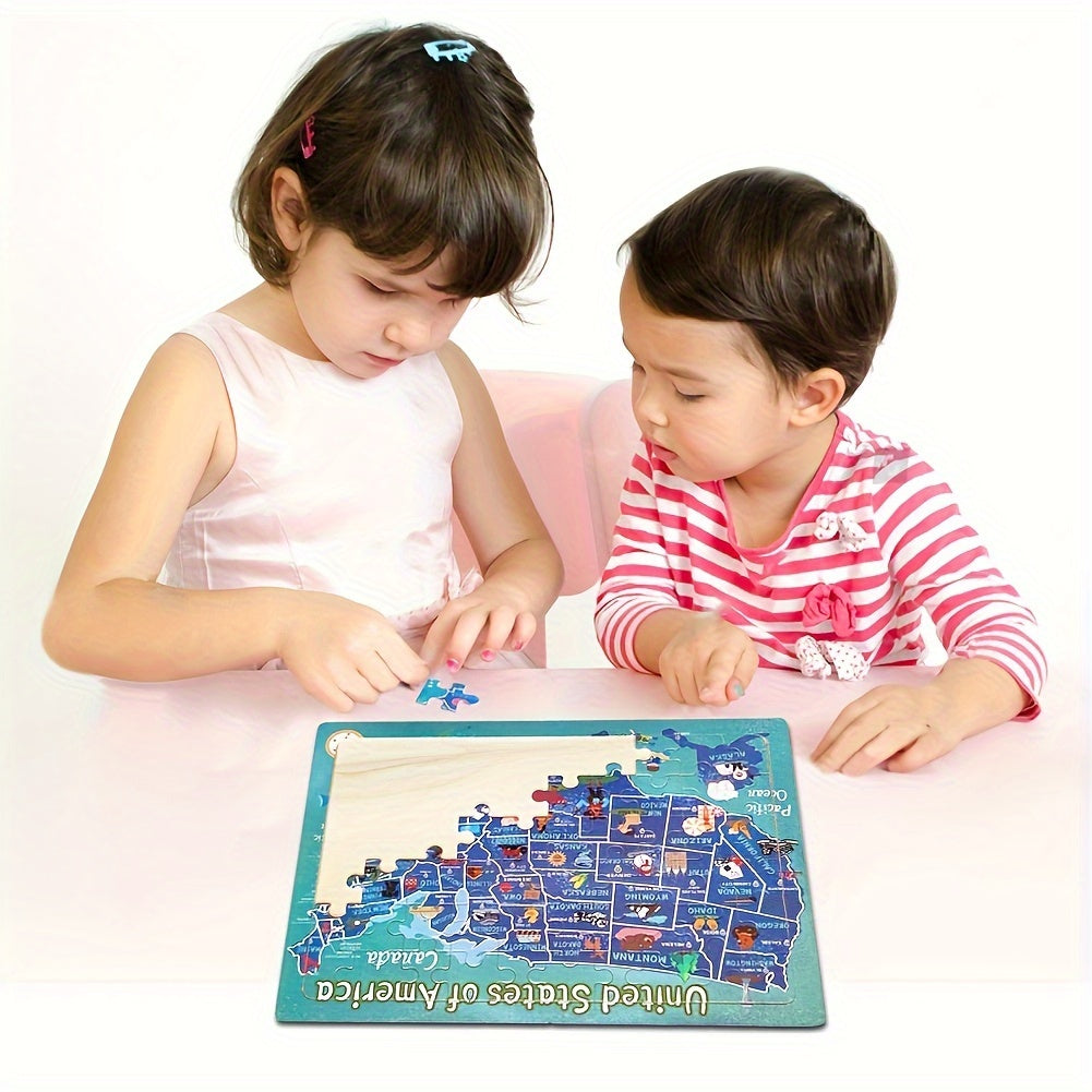 Puzzles For Kids 60 Pieces Colorful Wooden Puzzles For Toddler, Children Learning Educational Puzzles Toys For Boys And Girls