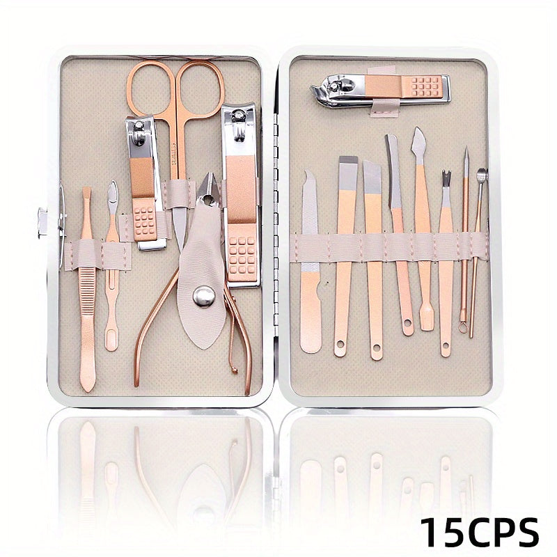 7/10/12/15/18 In 1 Professional Stainless Steel Nail Clipper Pedicure& Manicure Set -  All Purpose Set For Nails Daily And Salon !