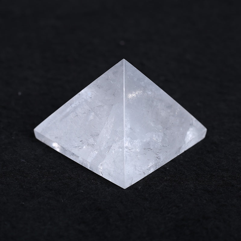 Pyramid-Finest Big Clear Crystal Gemstone 2.36\ Carved Pyramidal Crystal Healing Crafts