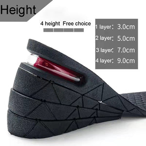 Boost Your Height Instantly with 1pc Invisible Height Increasing Insole - Adjustable Shoe Heel Insole With Air Cushion For Variable Taller S