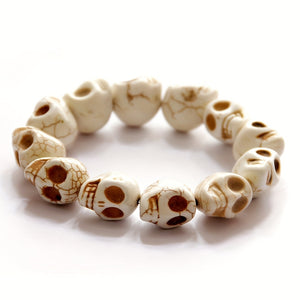 Cross-border Foreign Trade Jewelry Bracelet Synthetic Turquoise Skull Bracelet Wish Jewelry Wholesale