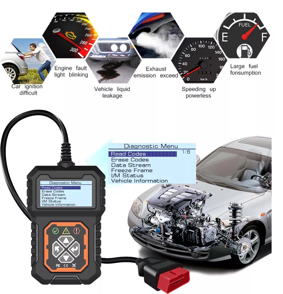 Car Code Reader: Get Instant Diagnosis Of Your Vehicle's Check Engine Light With OBD2 Scanner!