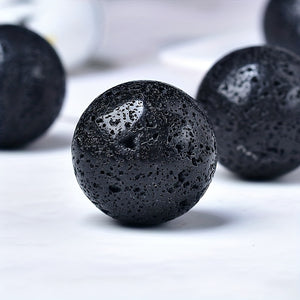 1pc Natural Volcanic Stone Ball Crystal Ball For Home Decoration - Black Natural Quartz Ball 40mm