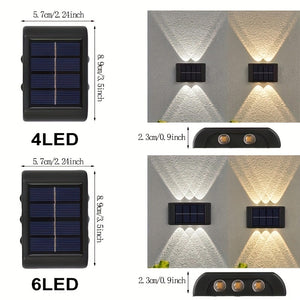 Brighten Up Your Outdoor Space With 2pcs Solar Up & Down Wall Lights!