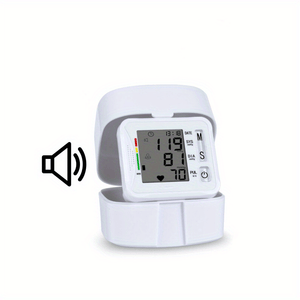 Compact Digital Wrist Blood Pressure Monitor - One-Touch, Irregular Heartbeat Indicator, Battery-Free Operation