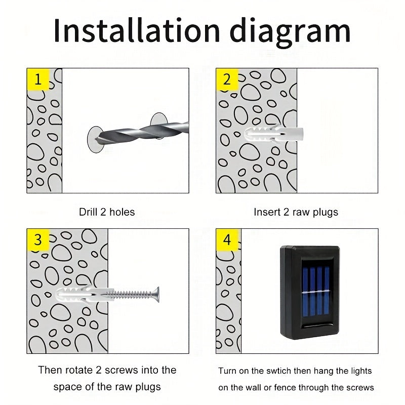 Solar-Powered LED Outdoor Wall Lights 1/4/8pcs - Waterproof, Sensor-Activated Up/Down Lighting, Polished Finish for Garden, Porch & Festive