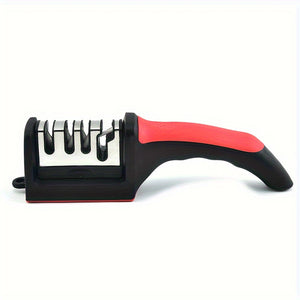 Knife Sharpener 4 Stages Professional Kitchen Sharpening Stone Grinder Knives Whetstone Tungsten Diamond Ceramic Sharpener Tool （ Material: