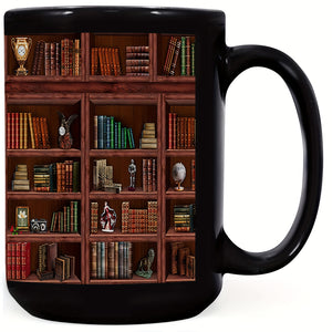 1pc, Library Bookshelf Mug, Book Lovers Coffee Mugs, Librarian Mug, Book Coffee Mug, Book Coffee Cups, Book Club Cup, Bookish Items, Bookwor