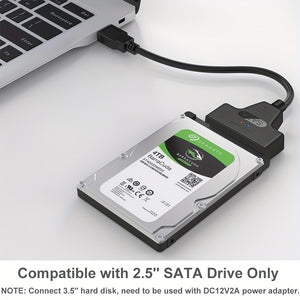 SATA To USB Cable, USB 3.0 To SATA III Hard Driver Adapter Compatible For 2.5 Inch HDD And SSD