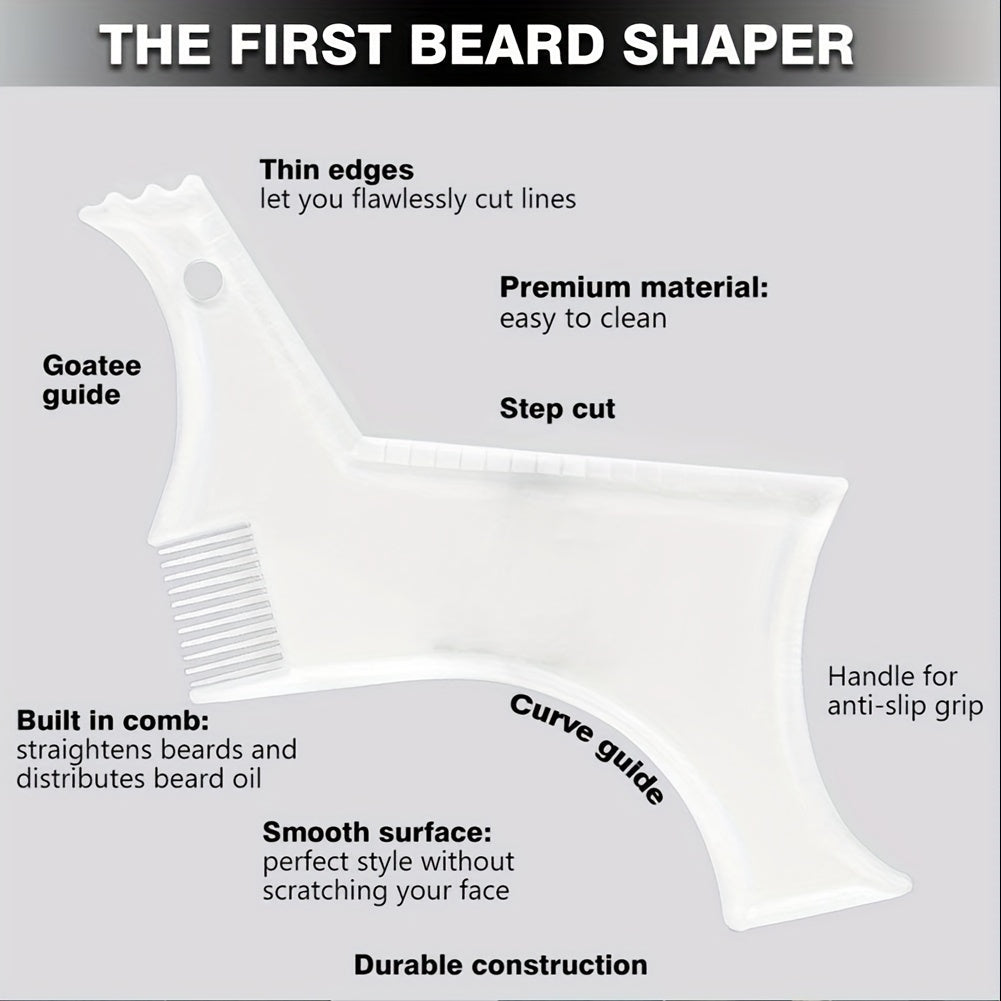 Multi-Style Beard Shaping Tool for Men - Power-Free, Hypoallergenic Shaping for Jaw, Cheek & Neck, Compatible with All Trimmers