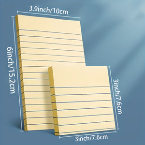 Color-Coded 100-Sheet Sticky Note Pads - Oblong, Portable Memo Blocks for Office, School, Home