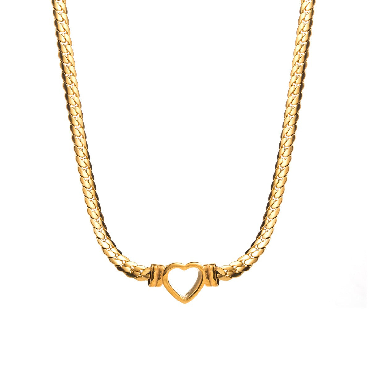 Strong Personality Alloy Material Golden Color Necklaces Funky Design for Women