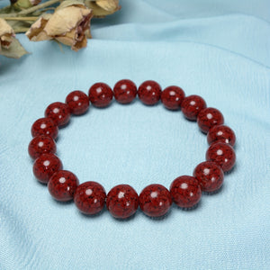 1pc Cinnabar Red Bracelet For Men And Women Good Luck Attract Wealth Best Gift For Friends Family Casual Daily Wear