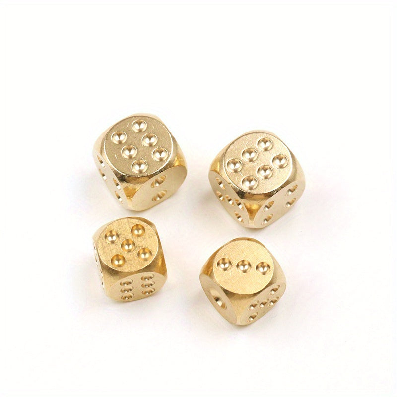 Upgrade Your Bar Games With These 6-Sided Brass & Copper Dice! Halloween/Thanksgiving Day/Christmas Gift