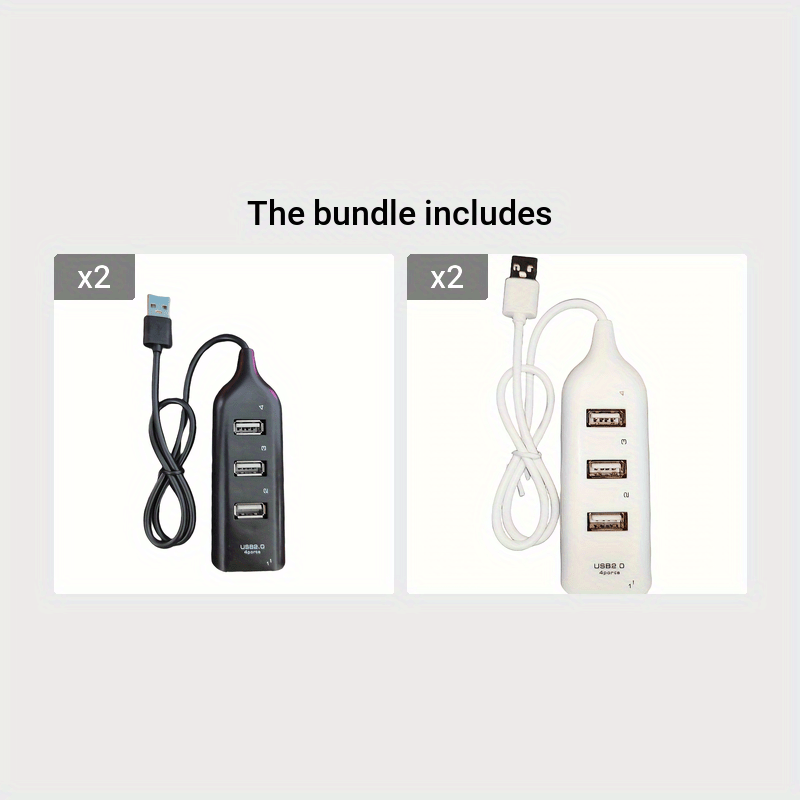 Multi-functional USB Hub 5Mbps High Speed Multi USB 2.0 Port Splitter Durable And Practical Classic 4-In-1 Power Expander Adapter