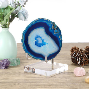 Adjustable Metal Arms Display Stand Easel with Acrylic Base Small Display Easel Holder for Fossil Coral Geodes Rock Mineral Agate Crystals Seashell and Small Collectibles