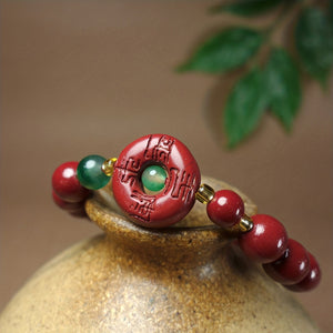 Natural  Cinnabar Bracelet Exorcising Evil And Lucky Good Luck Bracelet