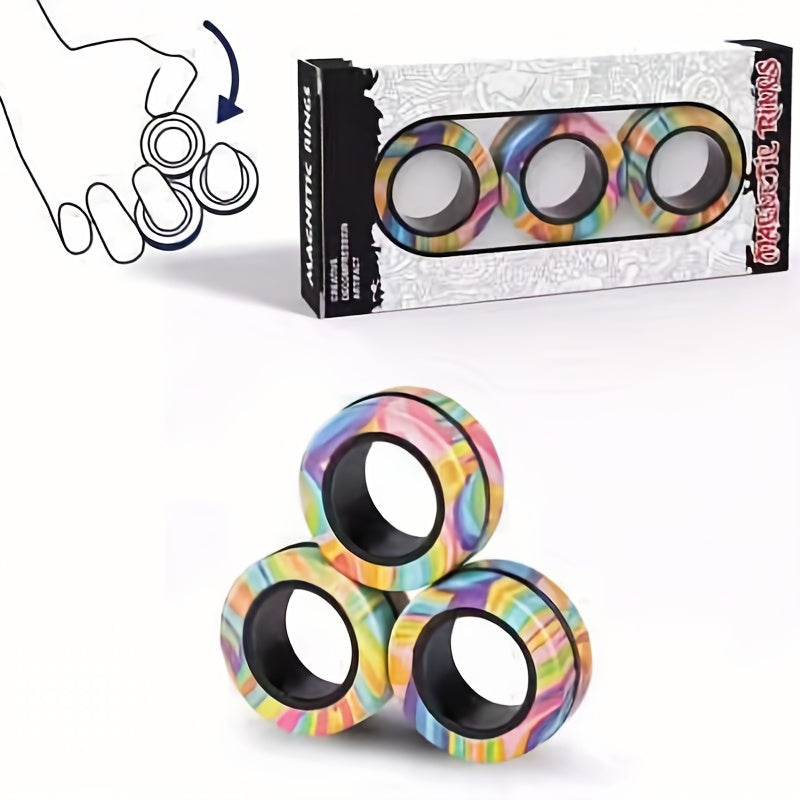 Decompression Magnetic Finger Ring Ring Fidget Magnet Toys Halloween/Thanksgiving Day/Christmas Gift