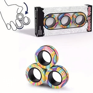 Decompression Magnetic Finger Ring Ring Fidget Magnet Toys Halloween/Thanksgiving Day/Christmas Gift