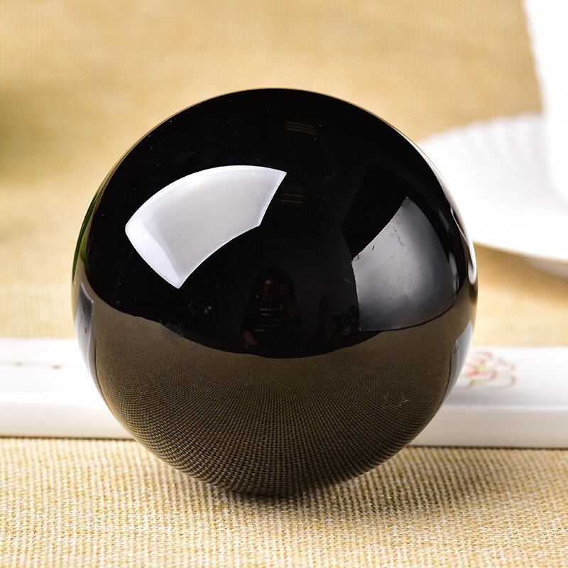 Natural Obsidian Sphere spirit Quartz Crystal Sphere Healing Stone Ore Mineral home decoration Fengshui Series DIY Gift