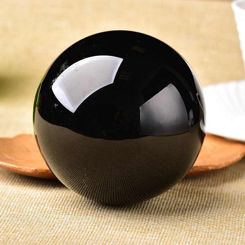 Natural Obsidian Sphere spirit Quartz Crystal Sphere Healing Stone Ore Mineral home decoration Fengshui Series DIY Gift