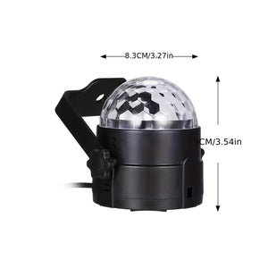 1pc Bring The Party To Life With Sound Activated RGB Disco Ball Lights - 7 ModesRemote Control, Perfect For Home Room Dance Parties, Bars, K