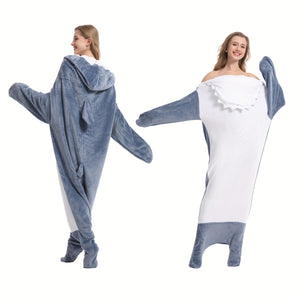 1pc Shark Blanket Adult Boys Girls Shark Blanket Wearable Shark Blanket Shark Sleeping Bag Christmas Gift