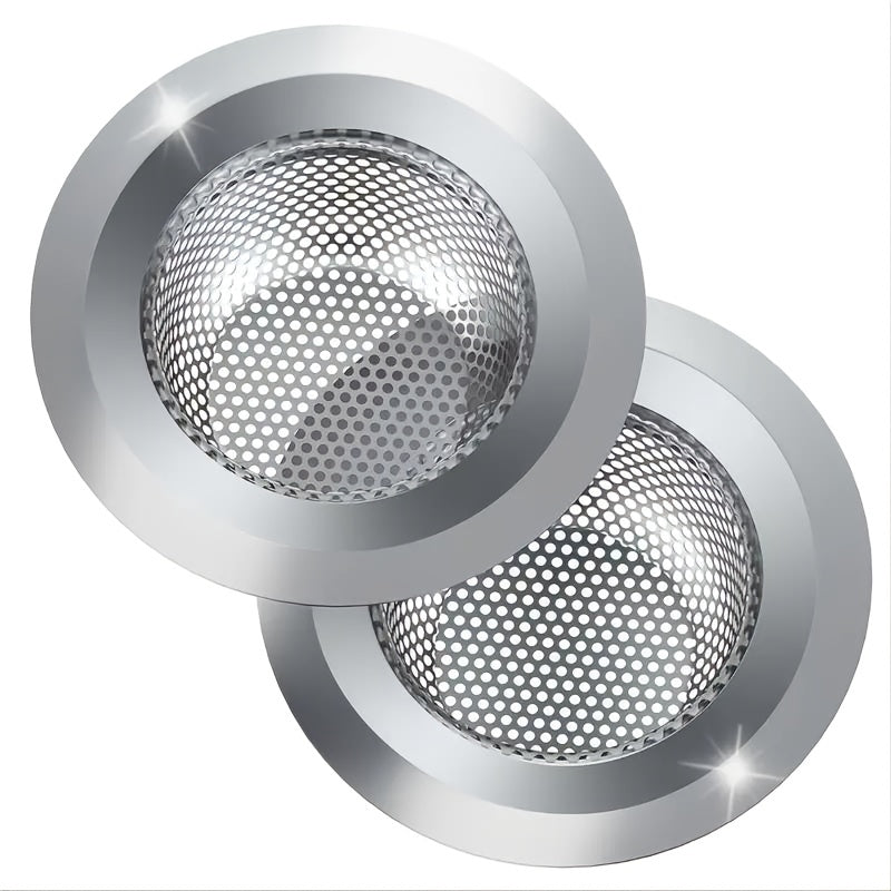 2-Pack 304 Stainless Steel Kitchen Sink Strainers, 4.5” Wide Rim, Efficient Anti-Clog Mesh Basket for Easy Cleaning and Durable Use