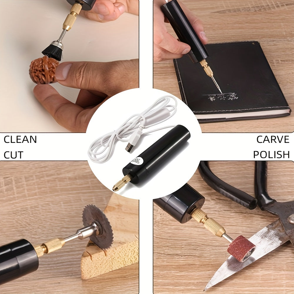 Portable Mini Electric Drill: 5V USB Handheld Drill For Jewelry Making, Wood Crafting, And Metalworking