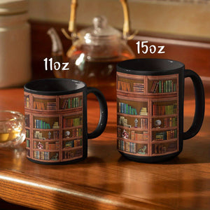 1pc, Library Bookshelf Mug, Book Lovers Coffee Mugs, Librarian Mug, Book Coffee Mug, Book Coffee Cups, Book Club Cup, Bookish Items, Bookwor