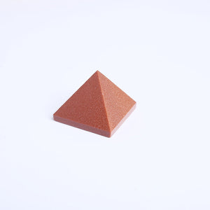 Pyramid-Finest Big Shining Golden Aventurine Gemstone 1.18\ Carved Pyramidal Crystal Healing Crafts