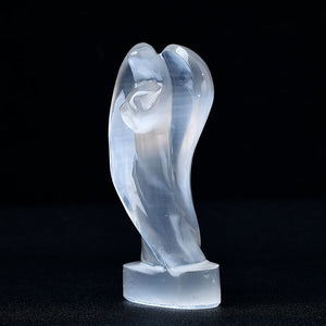 Selenite Angel Hand Carved Sculpture Crystal Home Decoration Selenite Figurine