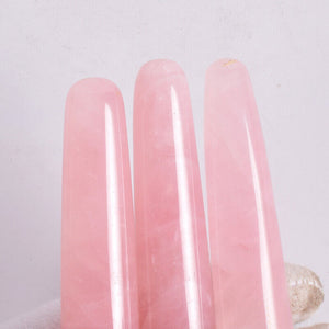 Rose Quartz Massage Wand Natural Crystal Mineral Acupoint Pen Gua Sha Tool Stone