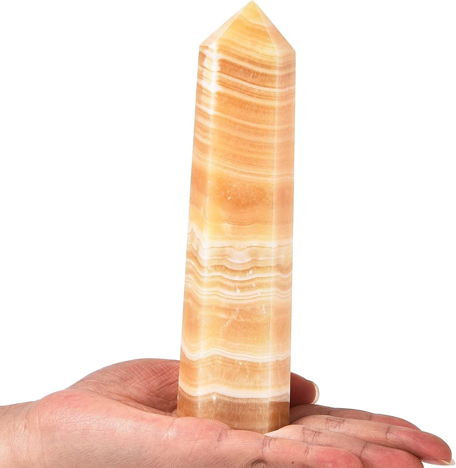 Crystal Stone Tower Large Healing Crystal Wand Obelisk 6 Faceted Column Reiki