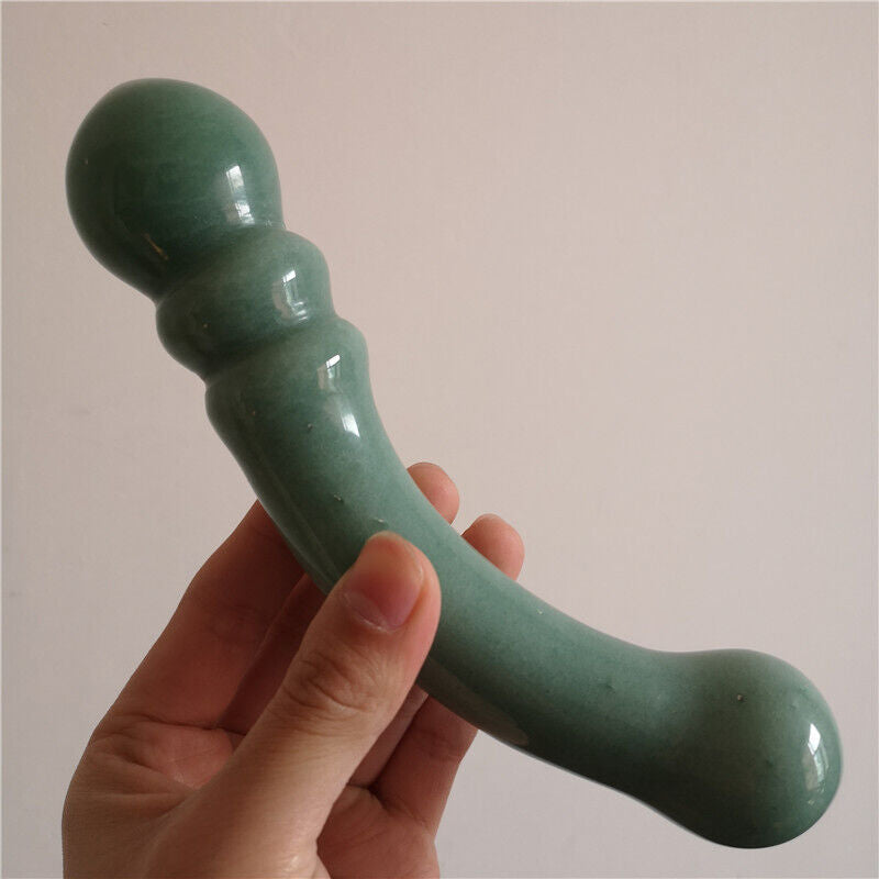 Natural Stone Yoni Wand Crystal Green Aventurine Pleasure Stick Massage