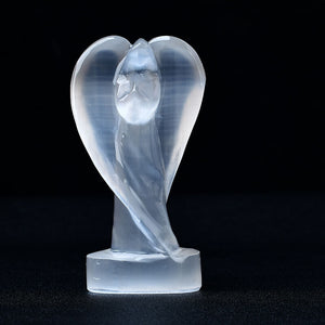 Selenite Angel Hand Carved Sculpture Crystal Home Decoration Selenite Figurine