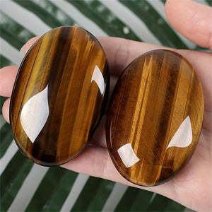 Natural Tiger Eye Crystal Therapy Crystal Gem Crystal Decoration ENergy Balance Therapy Polishing Stone Palm Stone Room Decoration Mediation Gift