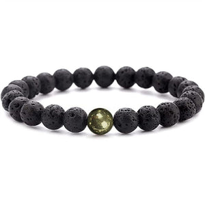 Black Obsidian Hematite Triple Protection Bracelet Lava Stone bracelets