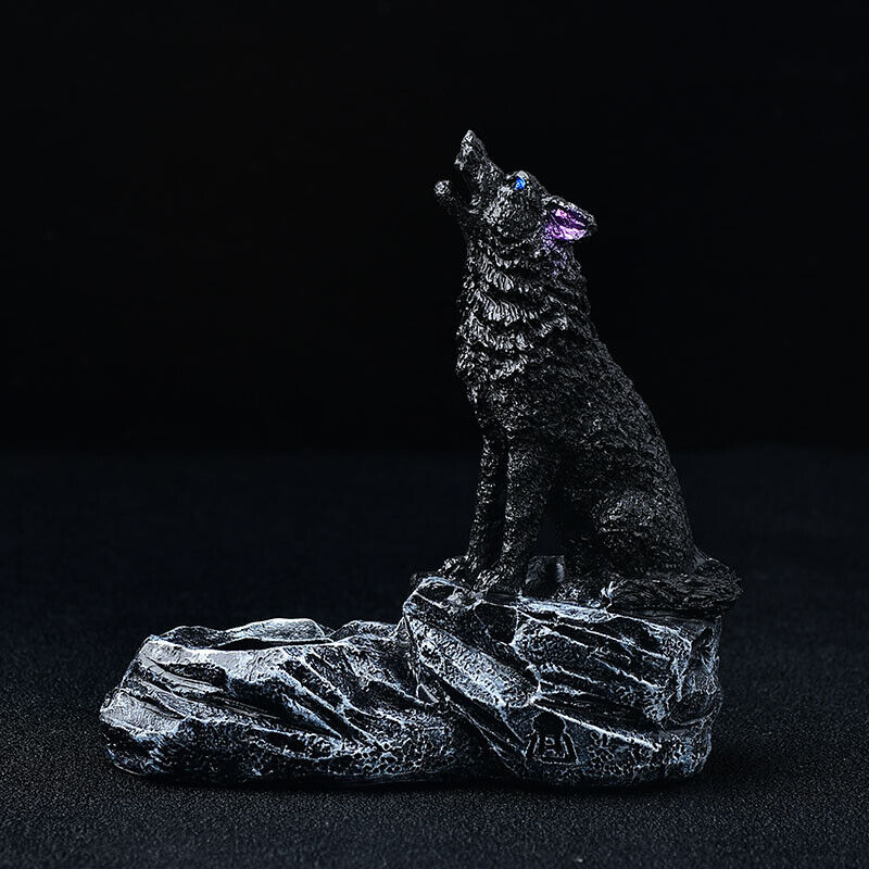 Wolves Figurine Sphere Base Holder for Crystal Ball Glass Ball Pedestal