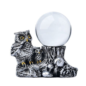 Globe Stand Crystal Ball Stand Owl Design Sphere Stand Ball Holder Office Decor