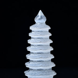 Selenite Tower Hand Carved Sculpture Crystal Home Decoration Selenite Figurine