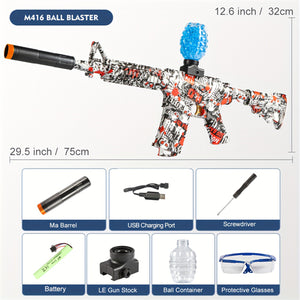 Electric AKM/M4 Splatter Blaster, Gel Blaster Gun With Water Beads And Goggles, Toy Gun For Outdoor Activities And Shooting Game, Adult Toys And Kid Toys (Gel Bullets Not Included)