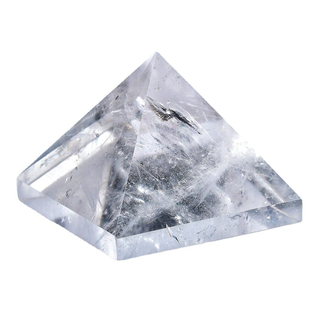 Crystal Pyramid Healing Ornament Gemstone Gift Home Decor Figurine Protection