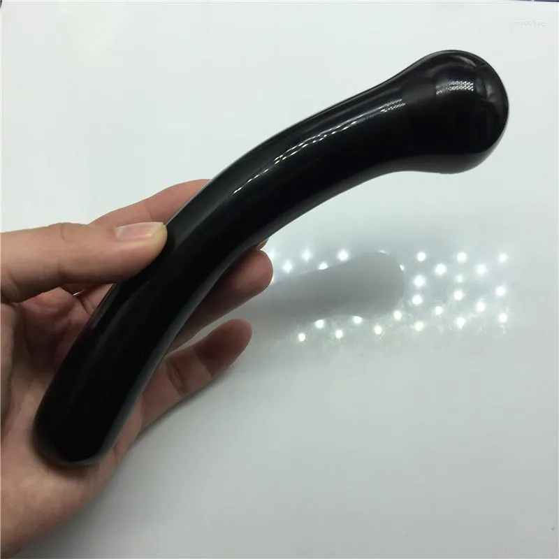 Decorative Figurines Black Obsidian Yoni Massage Wand Magic Crystal