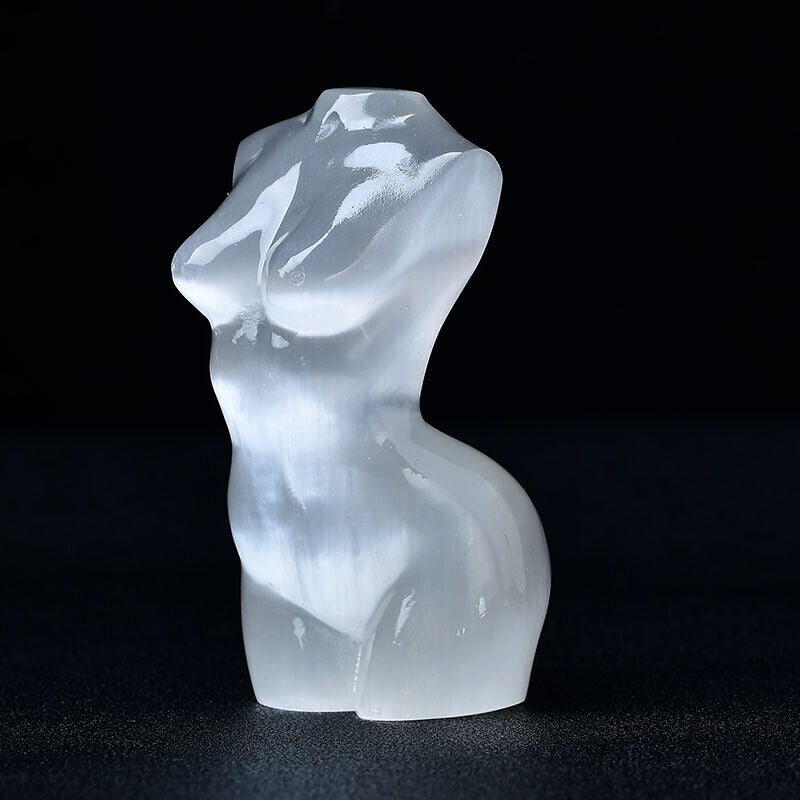 Selenite Model Hand Carved Sculpture Crystal Home Decoration Selenite Figurine