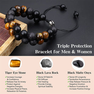 Black Obsidian Wealth Bracelet Color Changed Pi Xiu Bracelets Dragon Mantra