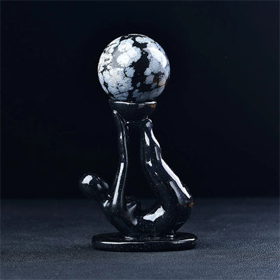 Athlete Sphere Holder Stand Base Crystal Ball Hand Made Display Reiki Meditation Home Decor Garden Gift Muti-Colored