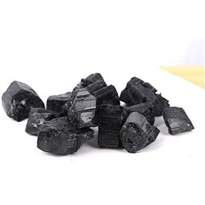 Natural Black Tourmaline Gravel Crystal Gem Rough Rock Mineral Specimen Stone