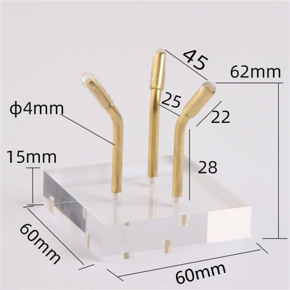 Metal Arm Display Stand Easel with 60mm Acrylic Base for Displaying Crystal Rock Mineral Agate Coral